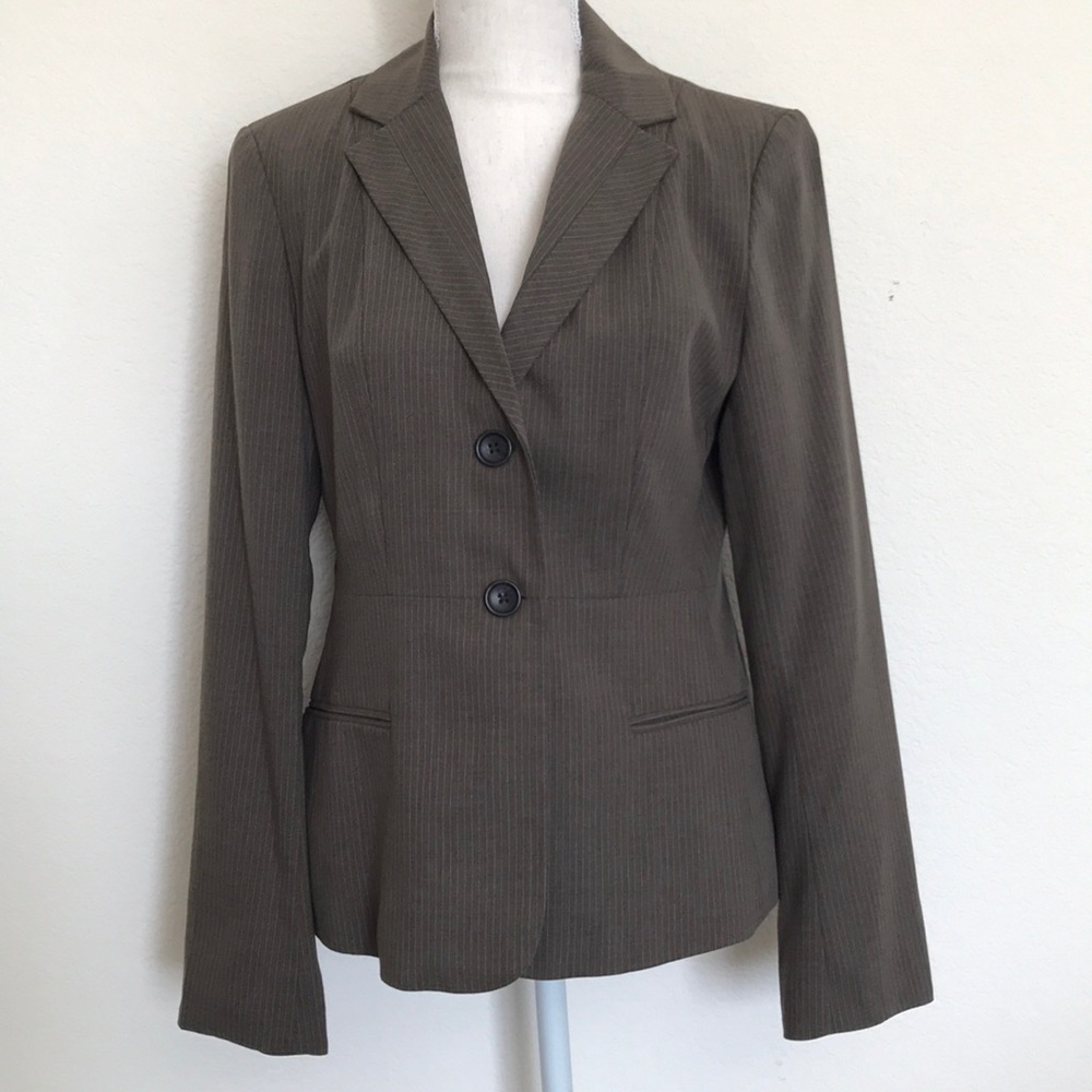 Banana Republic Size 6 Light Brown Stripe Blazer